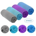 thumbnail image 3 of 4 Packs Cooling Towel, Sport Towel  for Neck, Soft Breathable Cold Towel for Yoga, Golf, Gym, Camping, Running, Workout, 40"x12"inch, 3 of 9