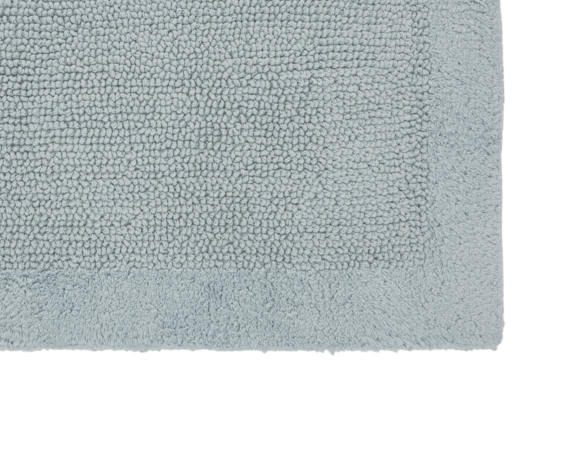 Better Trends 21" x 34" Premium Bathroom Rugs 100% Cotton Soft Reversible Tufted Bath Mat Water Absorbent Bath Rug Ideal for Bathroom Shower and Tub Use (Blue) Edge Collection