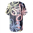 thumbnail image 5 of Hauts d'Été Grande Taille pour Femmes Col Rond Imprimé Manches Courtes T-Shirt Blouse Ample Col en V T-Shirt Femmes en Solde, 5 of 5