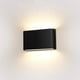 thumbnail image 1 of Aplique de pared exterior de aluminio, lámpara de pared impermeable, 6 W, 3000 K, luz cálida, luz de seguridad para porche, IP54 resistente al agua, iluminación exterior de arriba a abajo, color negro, 1 of 4
