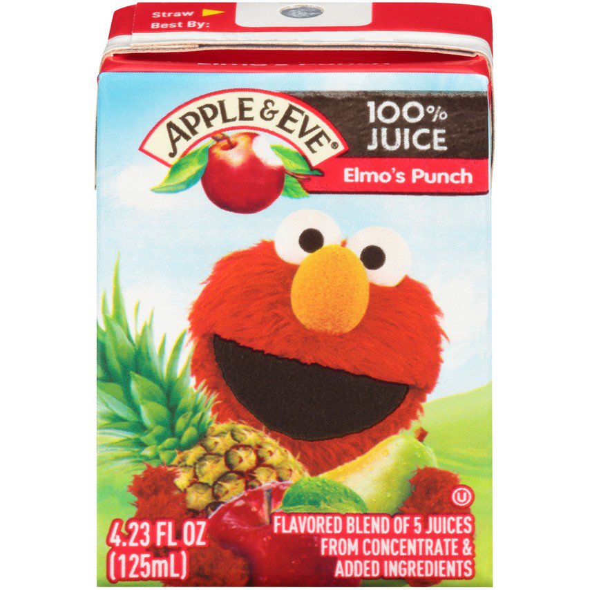 Apple & Eve Sesame Street 100 Juice Elmo's Punch, 4.23 Fl. Oz., 8