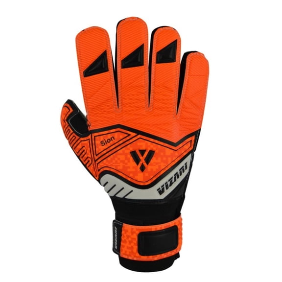 Vizari Sion Soccer Goalkeeper Gloves for Kids and Adults - Orange / White