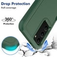 thumbnail image 3 of Decase Heavy-Duty Case for Samsung Galaxy S23,Dual Layer Military Grade Drop Protection Anti-Fingerprint Anti-Scratch Hard Back Case Silicone Bumper Shockproof Protective Case for Galaxy S23,Darkgreen, 3 of 5
