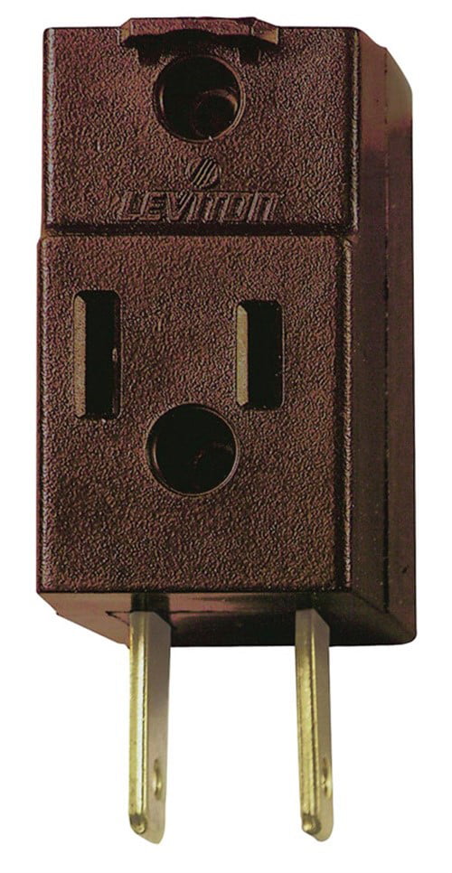 2 Brown Leviton 531 Triple Outlet Cube Adapter 15A-125V 