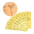 thumbnail image 2 of tredstone 10 Pieces Eyebrow Ruler Stickers Stencil Eye Brow Balance Positioning Permanent Makeup Template Shaper Accessories Beginners Yellow, 2 of 2