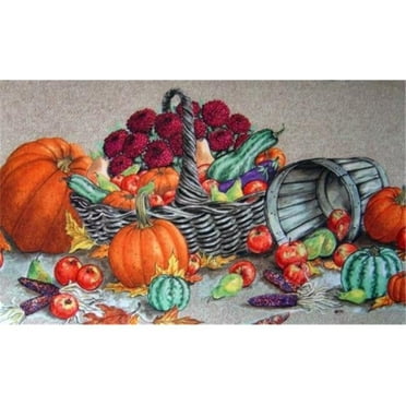 Custom Printed Rugs CPRO25 Harvest Door Mat, 18 x 30 in.