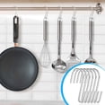 thumbnail image 2 of Paquete de 30 ganchos pequeños en forma de S para colgar cucharas, ollas, utensilios de cocina, aplicar en el baño, dormitorio, oficina, sala de herramientas (plateado, 2,4 pulgadas), 2 of 5