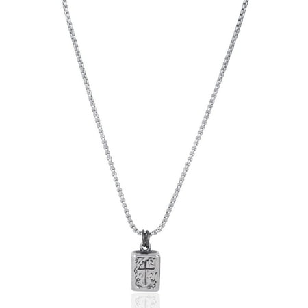 Ed Jacobs Silver Stainless Steel Cross 24" Necklace