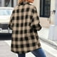 thumbnail image 4 of Blusa de manga larga con cuello vuelto para mujer, blusa informal de manga larga con cuello vuelto, blusa holgada con abertura frontal y estampado de letras., 4 of 7