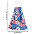 thumbnail image 6 of Yayeee Kitchen Hanging Hand Towels Set of 2 with Loop Bathroom Absorbent Tie Towel, Pink Flowers Pattern, 6 of 7