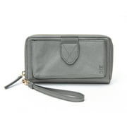 MOTILE Commuter Wallet with 3,000 mAh Qi Certified Wireless Powerbank, Pewter