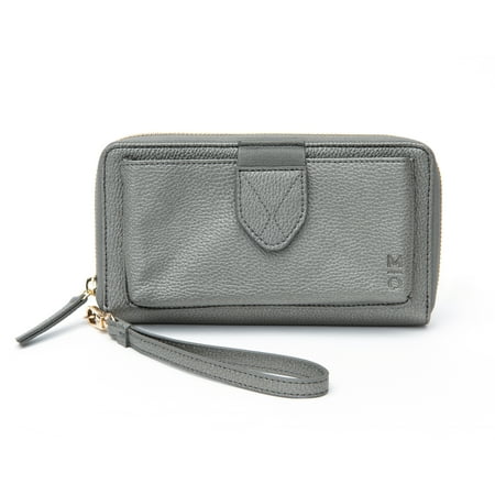 MOTILE Commuter Wallet with 3,000 mAh Qi Certified Wireless Powerbank, Pewter