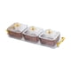 thumbnail image 2 of Platos para servir aperitivos de frutos secos, tarros para galletas y recipientes para condimentos para hoteles. Fumo gris 3 cuadrícula, 2 of 9