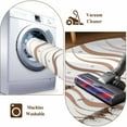 thumbnail image 5 of Brown Stripes Bathroom Rug Washable 2x3 Entryway Rug Non Slip Minimalism Ombre Waves Abstract Textures Front Door Mat Low Pile Indoor Doormat Throw Floor Carpet for Kitchen Bedroom Entrance, 5 of 8