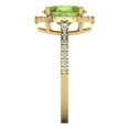 thumbnail image 3 of Clara Pucci 14K Yellow Gold 2.27ct Peridot Solitaire with Accents Ring, 3 of 7