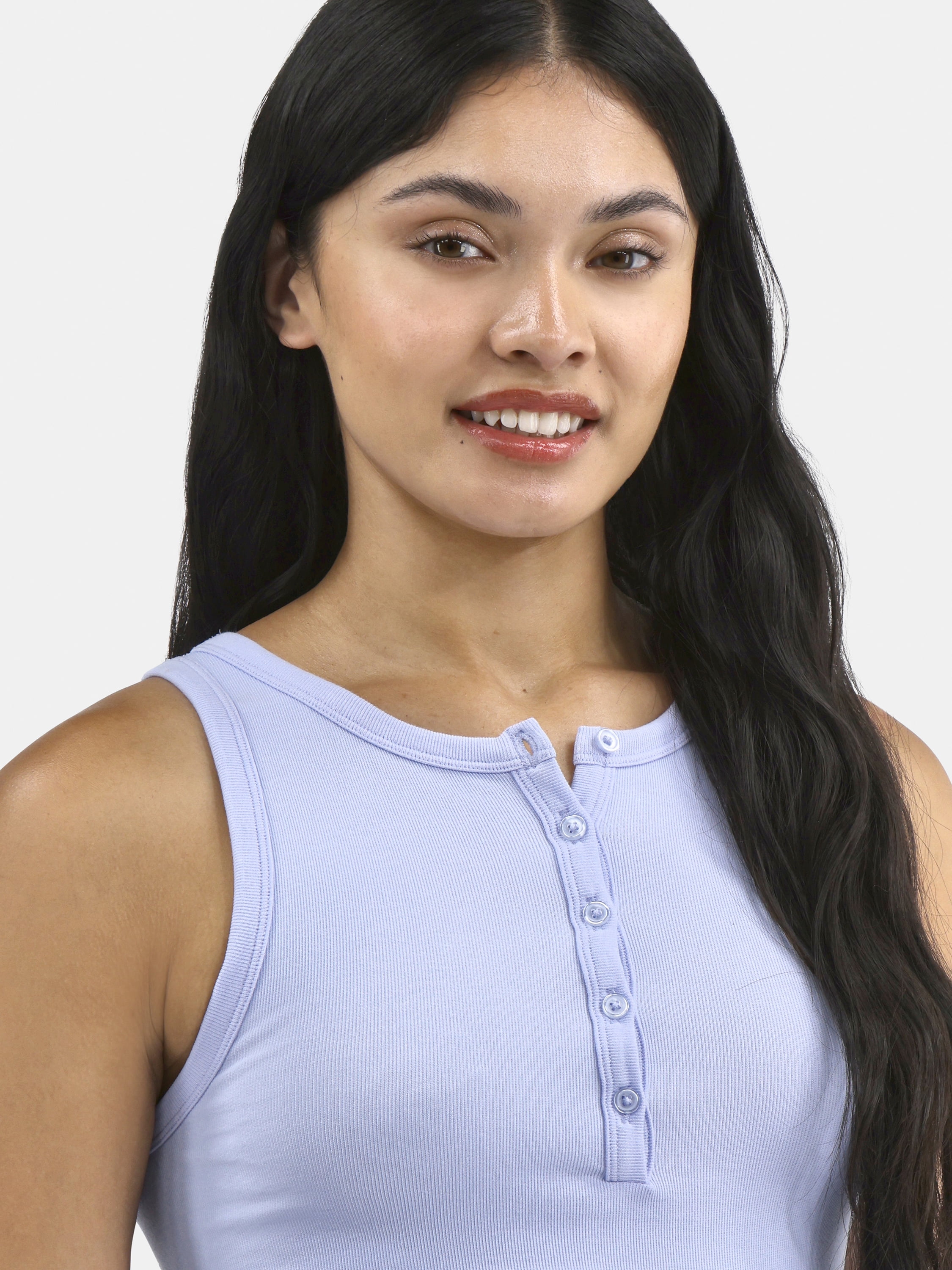No Boundaries Seamless Henley Tank, Women's