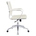 thumbnail image 3 of Modway Jive Mid Back Office Chair, Adjustable from 17.5 to 20 Inches, White, 3 of 10