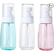 Spray Bottle Travel, 2OZ /60ML Fine Mist Spray Bottles, 3PCS Mini Plastic Containers for Hairspray Cosmetic Perfume, Refillable