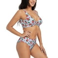 thumbnail image 2 of Daiia Strawberries Women's Bikini Set Two Piece Swimsuit High Waisted Bikini Adjustable Straps Bikini Perfect for Beach, Pool, and Summer Vacation-XX-Large, 2 of 9