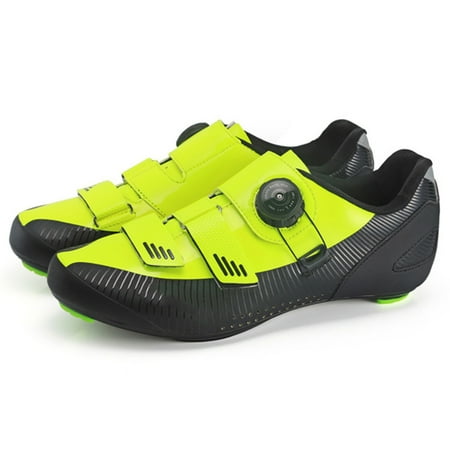 

Men Sports Running Shoes Breathable Lock Pedal Shoes Widening Strap Design For Road And High-way Speed Ride 44 Black Yellow