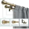 thumbnail image 2 of Mayrhyme Antique Bronze Double Curtain Rods 36-72 Inch,1‘‘Front and 5/8‘‘Back Double Drapery Rod with Small Round Ball and Aluminum Brackets, Adjustable Dual Window Rod for Sheer/Blackout Curtains, 2 of 7