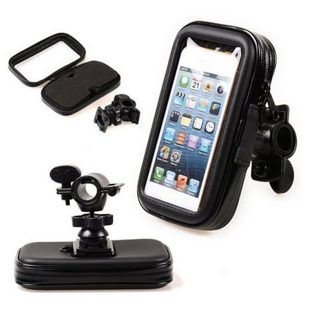 Motorcycle Bicycle Handlebar Holder Mount Waterproof Bag Case For Cell Phone