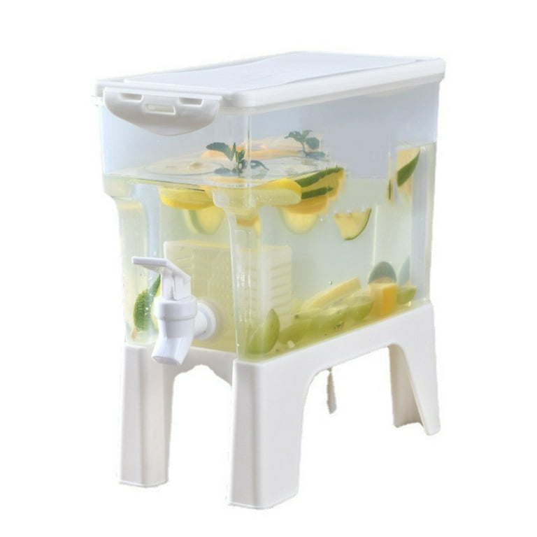AURIGATE Cold Kettle with Faucet in Refrigerator, Drink Dispenser for Fridge,  Plastic Cold Kettle With Faucet Fruit Teapot Lemonade Bucket Drink Container  for Fridge or Outdoor Use, 3.5L/1 Gallon 