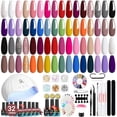 thumbnail image 2 of MEFA Kit de esmalte de uñas de gel con luz UV – 32 colores popular juego de esmalte de gel para todas las estaciones con base y capa superior mate/brillante para manicura, herramientas esenciales para, 2 of 3