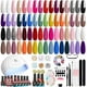 thumbnail image 2 of MEFA Kit de esmalte de uñas de gel con luz UV – 32 colores popular juego de esmalte de gel para todas las estaciones con base y capa superior mate/brillante para manicura, herramientas esenciales para, 2 of 4