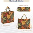 thumbnail image 6 of FORMRS Womens Corduroy Tote Bag Crossbody Shoulder Handbag with Pocket, Colorful Autumn Leaves, 6 of 7
