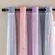 thumbnail image 2 of Cortina XiDi Rainbow Gris/Rosa con forma de estrellas opacas de doble capa, 2 of 8