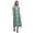 Aquamarine Green, variant on Bimba Floral Causal Long Backless Halter Neck Dress Women Printed Beach Dress-Large