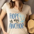 thumbnail image 4 of Hope Is My Anchor Shirt – Christian Nautical Faith T-Shirt, White, Size S, 4 of 6