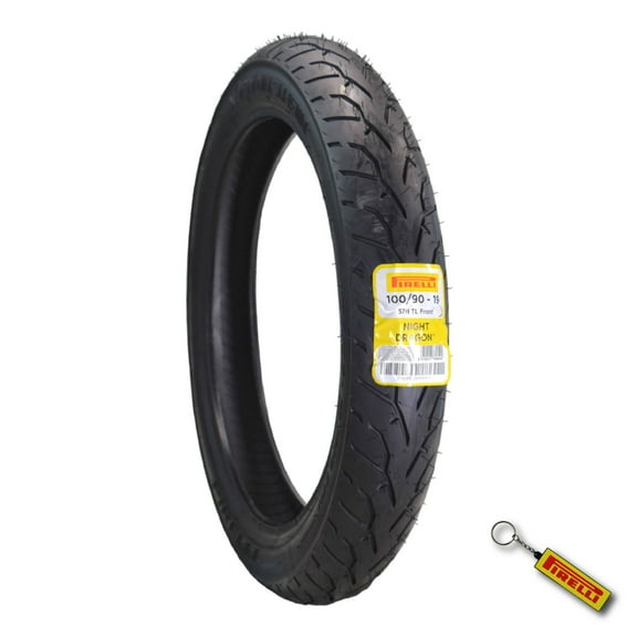 Pirelli Night Dragon 100/90-19 M/C 57H TL Cruiser Motorcycle Front Tire - Superior Traction & Handling for High-Performance Cruisers w/ Keychain