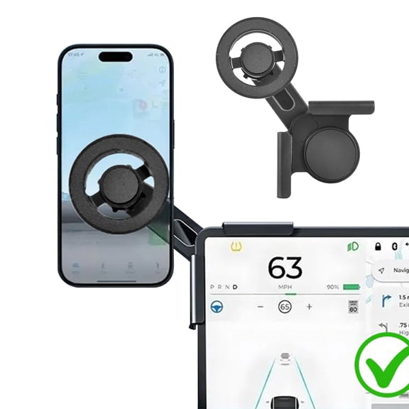 IC ICLOVER Phone Holder for Tesla Model 3/YS/X/Cybertruck Accessories Screen, Magsafe Car Mount Magnetic Phone Mount Fit for All iPhone & Android Phones