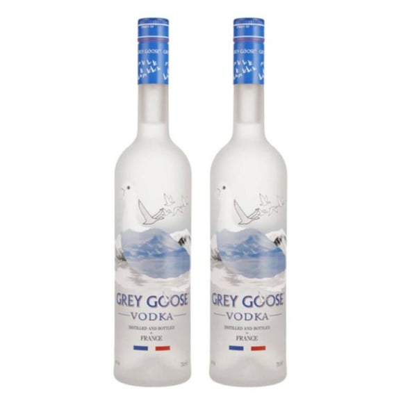Caja Con 2 Vodka Grey Goose 1 Litro Sabor Original