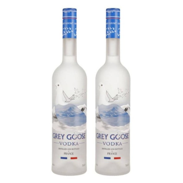 Caja Con 2 Vodka Grey Goose 1 Litro Sabor Original