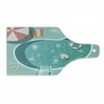 thumbnail image 1 of Pool Party Cutting Board, Swimming Pool with Ball Buoy Flip Flops Parasol and Towel Poolside Aerial Image, Decorative Tempered Glass Cutting and Serving Board, in 3 Sizes, by Ambesonne, 1 of 2