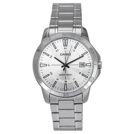 Casio Men’s Silver Dial Stainless Steel Bracelet Watch - Casio MTP‑V004D‑7CUDF