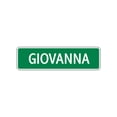 thumbnail image 1 of Giovanna Girls Children Name Letter Printed Indoor Outdoor Unique Wall Novelty Plaque Decoration Label Aluminum Metal Sign 4"x13.5", 1 of 1