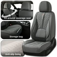 thumbnail image 4 of 2010-2025 Car Seat Cover for Subaru legacy, Gray Car Seat Covers, PU Leather, 5 Piece Full Set, Anti-Slip, With Lumbar Support, Protect and Upgrade Seats, Beautify the Interior of Old Cars, 4 of 10