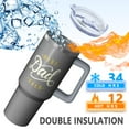 thumbnail image 3 of Number One Dad Tumbler 40oz - Stainless Steel Insulated Cup with Lid & Straw, Great Gift for Dad for Father's Day, Birthday, Christmas, Anniversary from Wife & Kids, 3 of 5