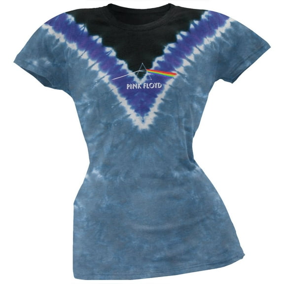 Pink Floyd Women's Juniors Dark Side V-Dye Short Sleeve T Shirt