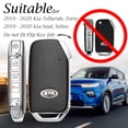 thumbnail image 5 of Vitodeco Genuine Leather Smart Key Fob Case Cover Protector with Leather Key Strap Compatible for 2019-2022 Kia Soul, Kia Seltos, Kia Telluride, Kia Forte (4-Button, Red）, 5 of 5