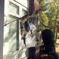 thumbnail image 2 of Black White French Bulldog Pine Cones House Flag, 2 of 4