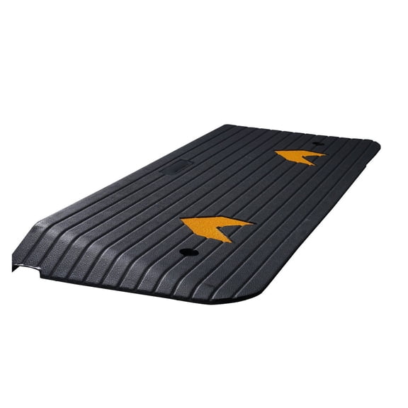 Rubber Threshold Ramp 2 Inch, Doorway Wheelchair Ramp, 43.7in Recycled Rubber Power Ramp - 33069lbs Capacity, Non-Slip Solid Ramp for Scooter & Vehicle