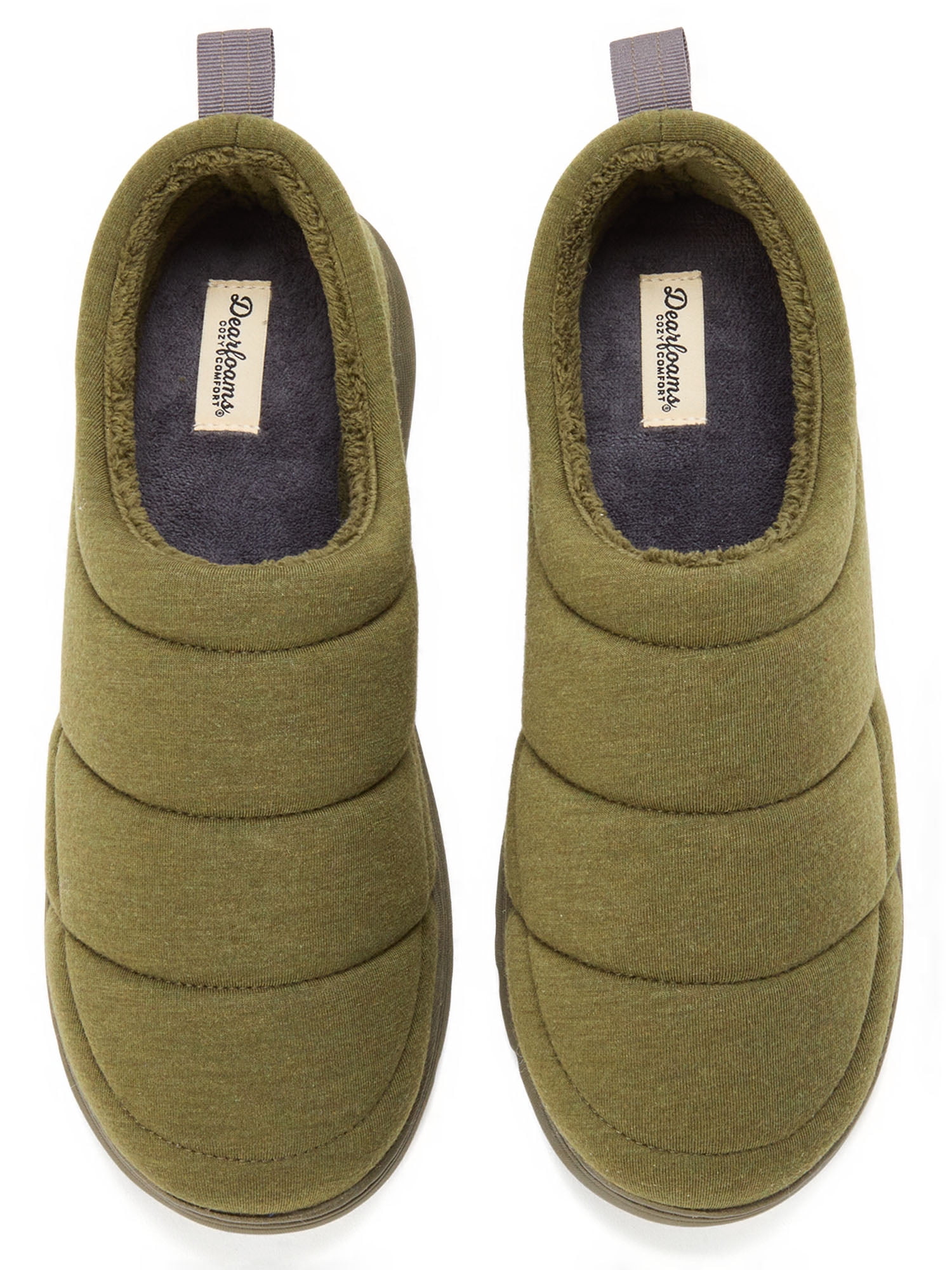 Dearfoams Cozy Comfort Men's Jersey Closeback Slippers