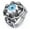 Blue, variant on Gothic Eye Rings Green/Bule Eyeball Skull Claw Ring Men Women Stainless Steel-14-Blue