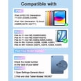 thumbnail image 2 of Magnetic Keyboard Mouse Combo Folio with RGB Backlight Keypad & Pen Slot for iPad 10 / iPad 11 A16, iPad Air 4 / Air 5, iPad Air 11 M2/M3/M4,Navy Blue, 2 of 9