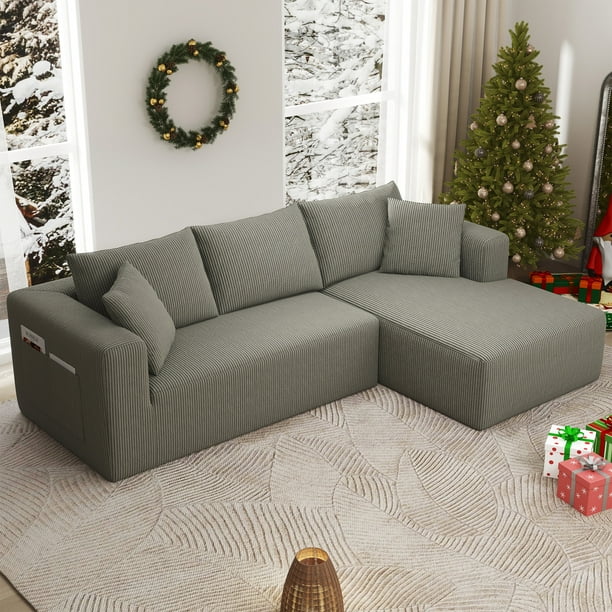 DEALTOPS 104'' Modular L-Shape Sectional Sofa with Chaise DEALTOPS 104'' Modular L-Shape Sectional Sofa with Chaise
